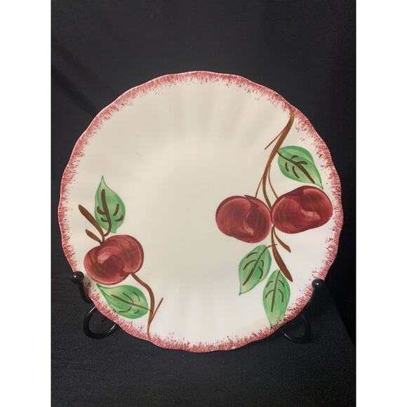 Southern Potteries Blue Ridge Hand Painted Plates And Bowl, Lot Of 4 - c. 1940s - Picture 5 of 8